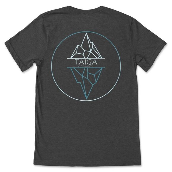 Iceberg Geometric Gray Buffalo Bison Graphic Tee - Picture 1 of 3